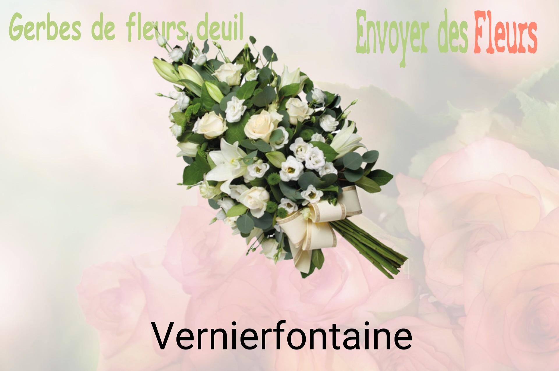 Gerbe de fleurs de deuil livrée à Vernierfontaine